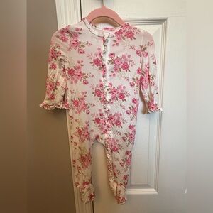 Little Me Pink Vintage Floral Baby Romper